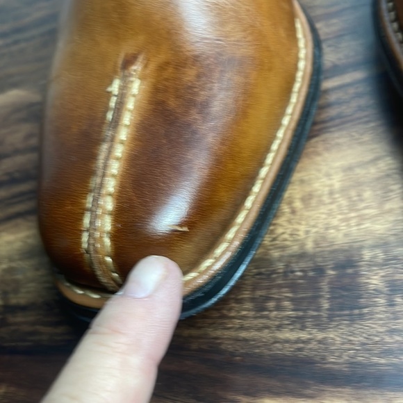 NEW SANDRO MOSCOLONI CENTER SEAM DOUBLE GORE TAN SLIPON DOUGLAS Size 8.5 D - Picture 12 of 15